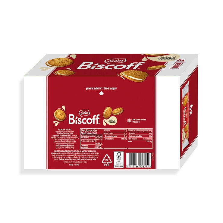 Lotus Biscoff Sandwich Sabor Vainilla 6/150 g — Imagen 2 de 3