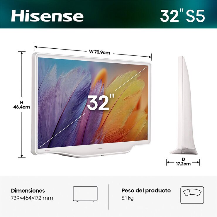 Hisense Pantalla 32" DECO Fire TV — Imagen 4 de 4
