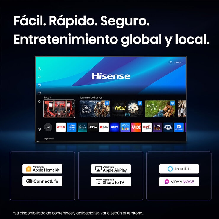 Hisense Pantalla 65" Miniled 4K Smart TV — Imagen 2 de 4