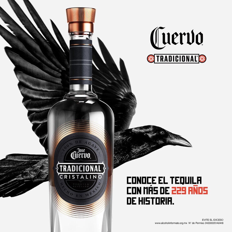 Tequila José Cuervo Tradicional Reposado Cristalino 750 ml — Imagen 3 de 3