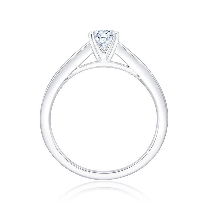 Anillo de Compromiso, .75ctw Diamantes, Oro Blanco 14K — Imagen 4 de 4