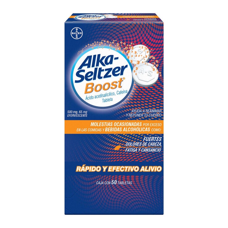 Alka Seltzer Boost 50 Tabletas Efervescentes