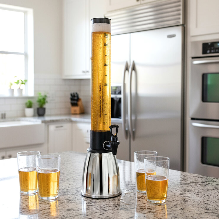 Mesa - Inspired Living, Torre para Bebidas de Acero Inoxidable de 2.6L — Imagen 1 de 4