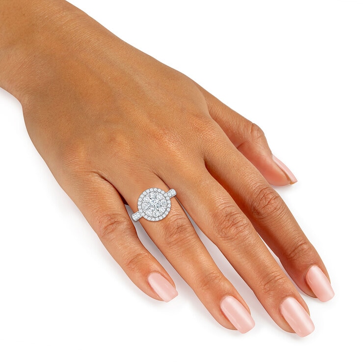 Anillo, Diamantes 1.60ctw, Oro Blanco 14K — Imagen 4 de 4