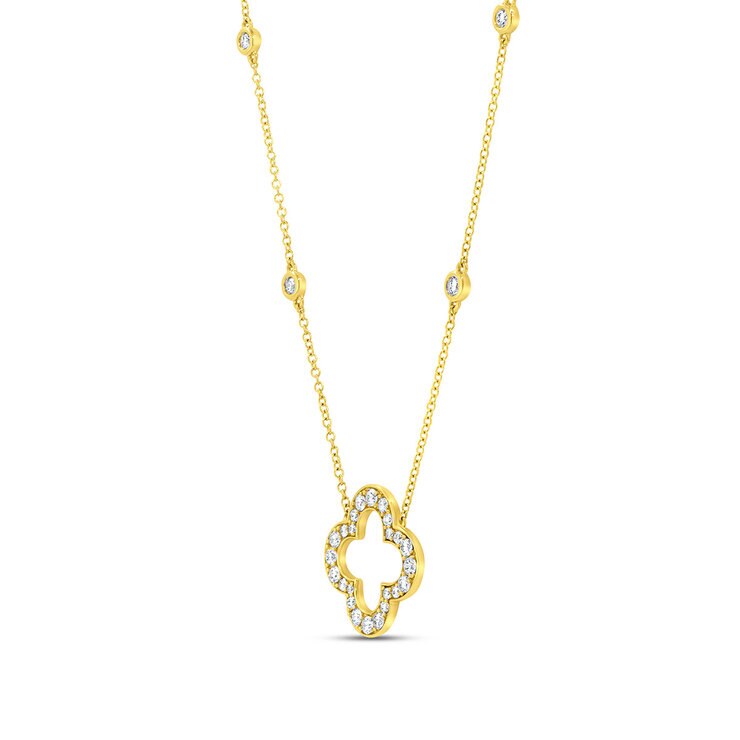 0.70ctw, Collar de Diamantes, Oro Amarillo 14K — Imagen 4 de 4