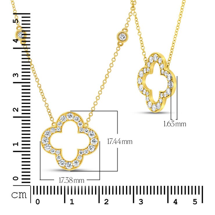 0.70ctw, Collar de Diamantes, Oro Amarillo 14K — Imagen 2 de 4