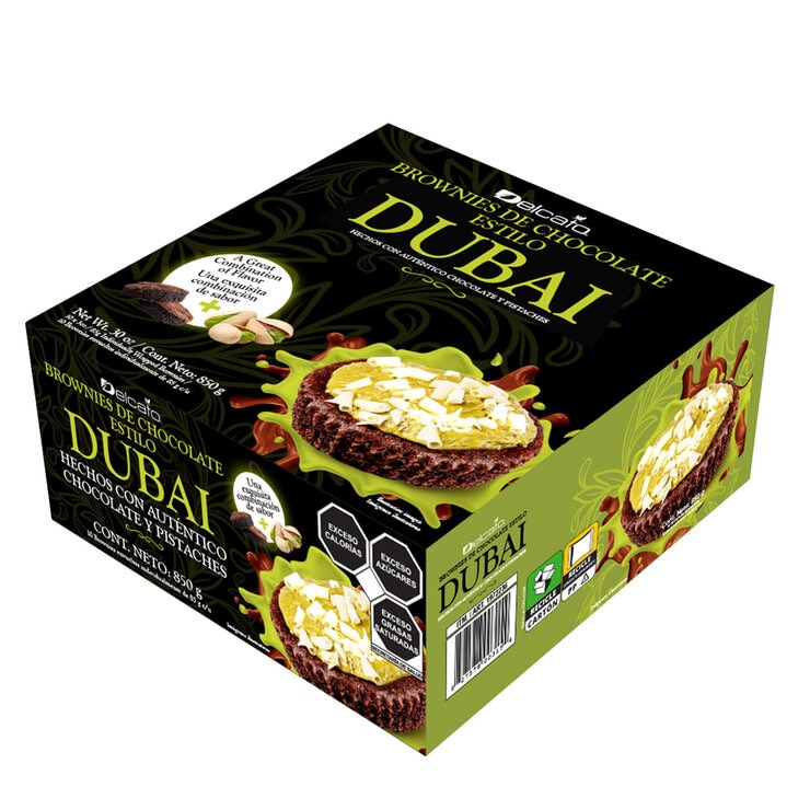Delcato Brownies de Chocolate Estilo Dubai 850 g