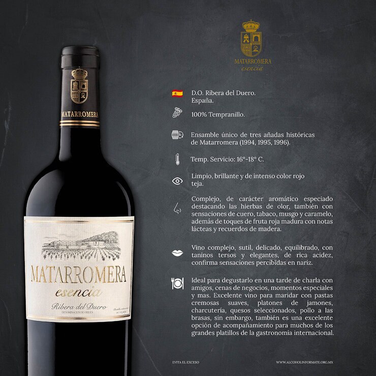 Vino Tinto Matarromera Esencia 750 ml — Imagen 4 de 4