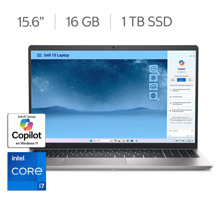 DELL 15 DC15250 15.6" Full HD Intel Core i7 16GB 1TB SSD