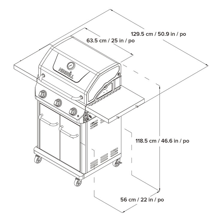 Nexgrill, Asador de gas de 3 quemadores — Imagen 3 de 4