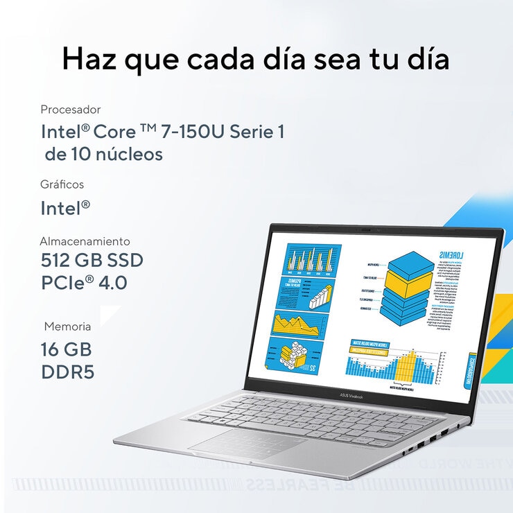 ASUS Vivobook 14 14" Full HD Intel Core 7 16GB 512GB SSD — Imagen 4 de 4