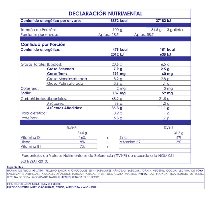 Marinela Galletas Príncipe con Relleno Sabor Chocolate 22/84 g — Imagen 3 de 4