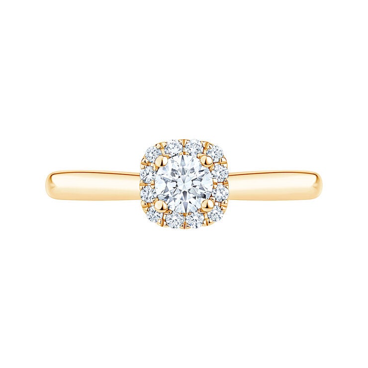 Anillo de Compromiso, 0.30ctw Diamantes, Oro Amarillo 14K — Imagen 2 de 4