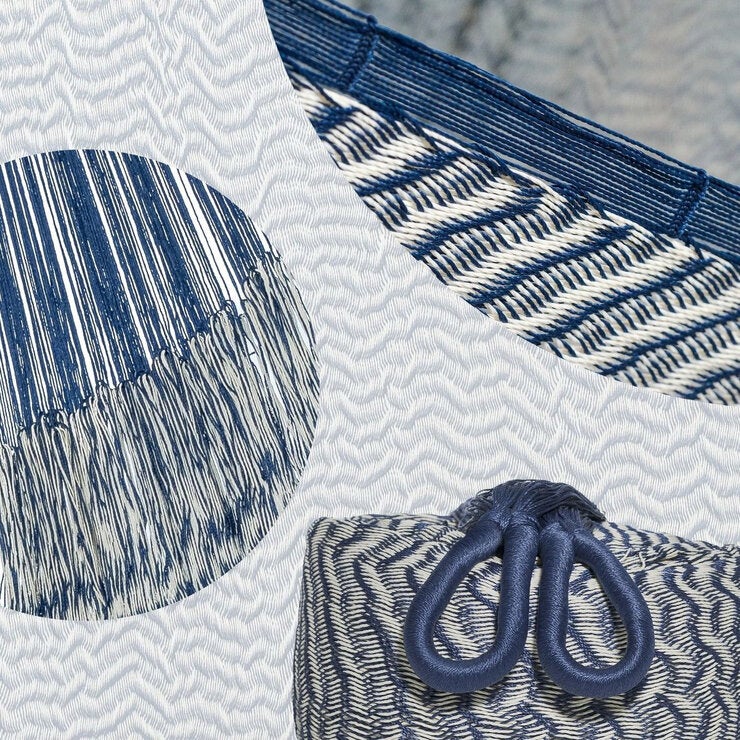 Arte Mayab, Hamaca Artesanal Modelo Maya Espuma, Color Azul — Imagen 3 de 4