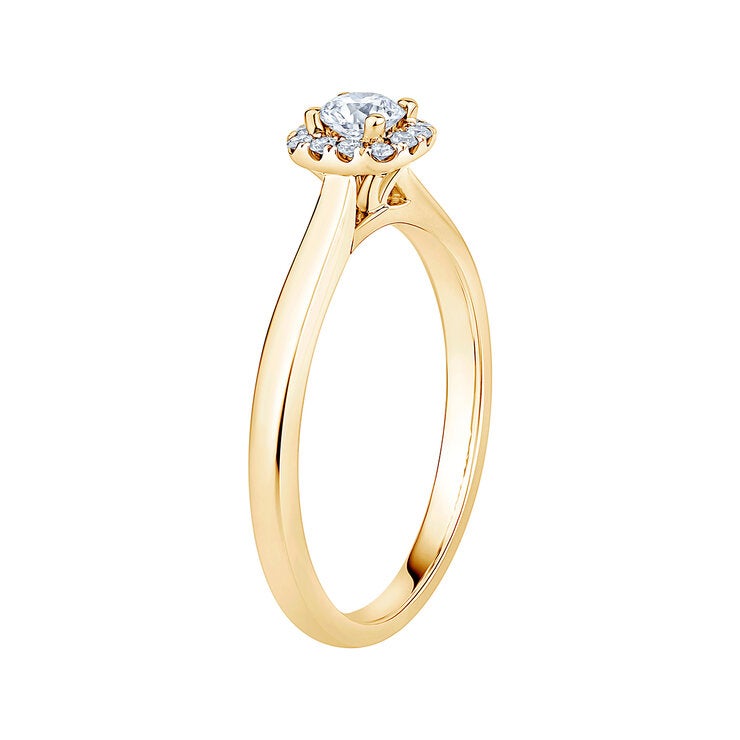 Anillo de Compromiso, 0.30ctw Diamantes, Oro Amarillo 14K — Imagen 4 de 4