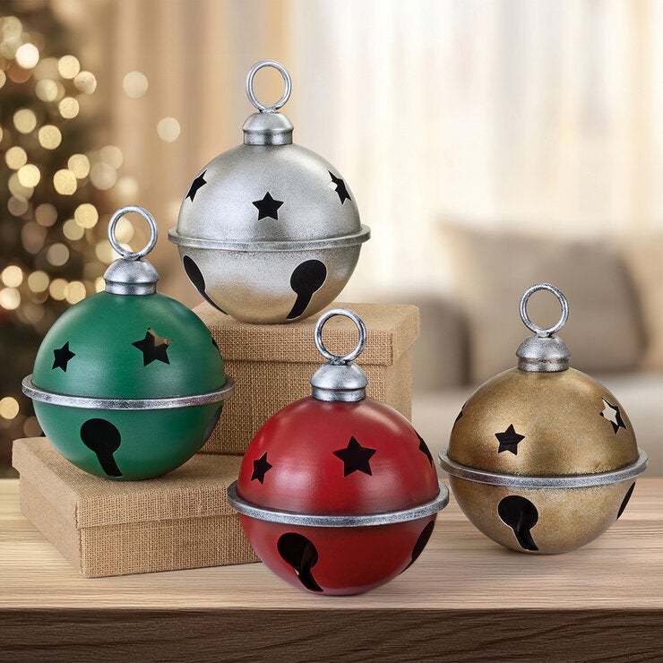 Cascabeles Metálicos Decorativos, Juego de 4 Pzas. — Imagen 1 de 4