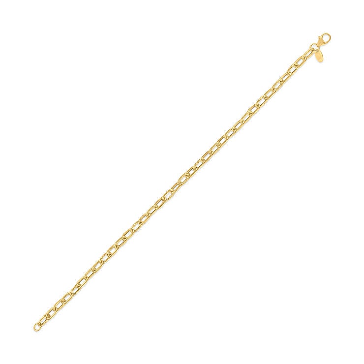Pulsera de Eslabones, Oro Amarillo de 14K — Imagen 3 de 4