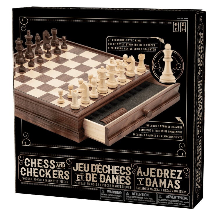 Ajedrez Y Juego de Damas — Imagen 1 de 4