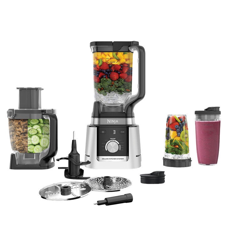Ninja Deluxe, Sistema de Cocina 3 en 1 con Licuadora 2.6 L, Procesador de alimentos 2.1 L y 2 vasos individuales 710 ml c/u — Imagen 1 de 4