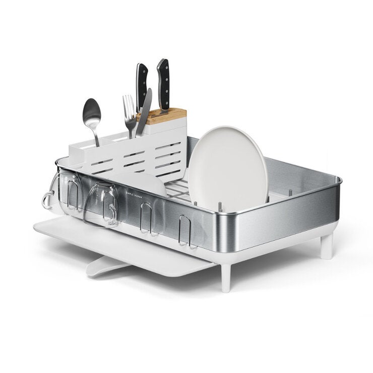 simplehuman, Escurridor de Platos de Acero Inoxidable con Base de Plástico — Imagen 4 de 4