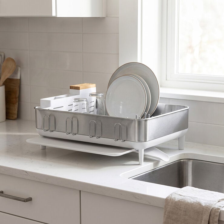 simplehuman, Escurridor de Platos de Acero Inoxidable con Base de Plástico — Imagen 2 de 4