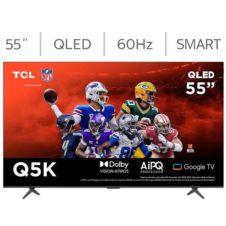 TCL Pantalla 55" QLED 4K Google TV 55Q5K — Imagen 1 de 4