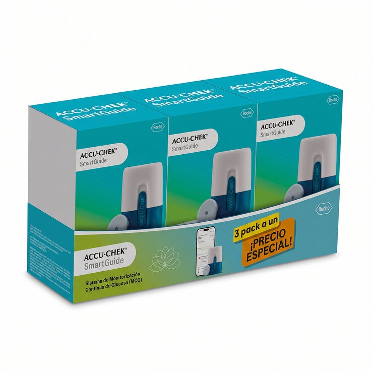 Accu-Check SmartGuide Monitoreo de Glucosa 3 Sensores