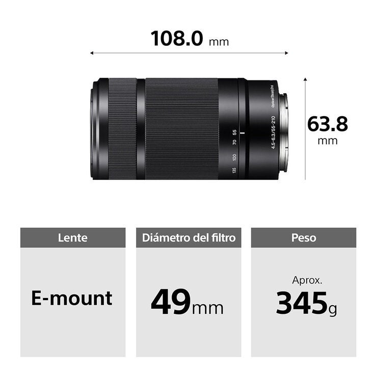 Sony Lente E 55-210 MM F4.5-6.3 OSS — Imagen 4 de 4