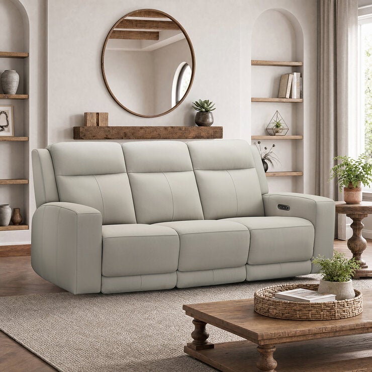 Simon Li Furniture, Wren, Sofá Reclinable de Piel con Sistema Eléctrico — Imagen 1 de 4
