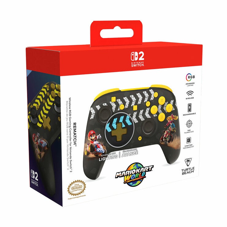 Turtle Beach Control Inalámbrico RGB para NS2 Mario Kart World — Imagen 3 de 4