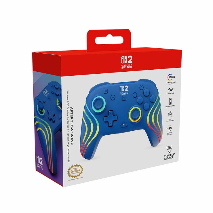 Turtle Beach Control Inalámbrico RGB para NS2 Afteglow Wave Azul — Imagen 2 de 4
