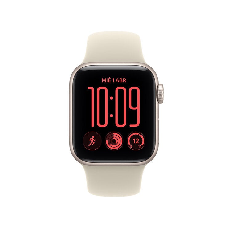 Apple Watch SE 3 (GPS) 40mm Aluminio Blanco Estelar + Correa Deportiva Arena - Talla M/L — Imagen 4 de 4
