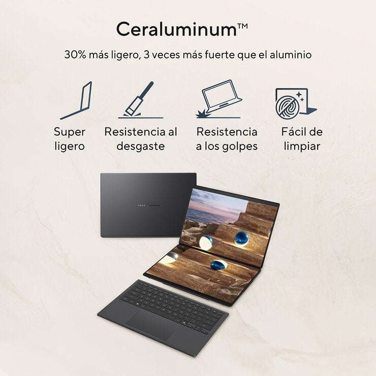 ASUS Zenbook Duo Laptop 14" 3K OLED Intel Core Ultra 9 386H 32GB 1TB SSD — Imagen 3 de 4
