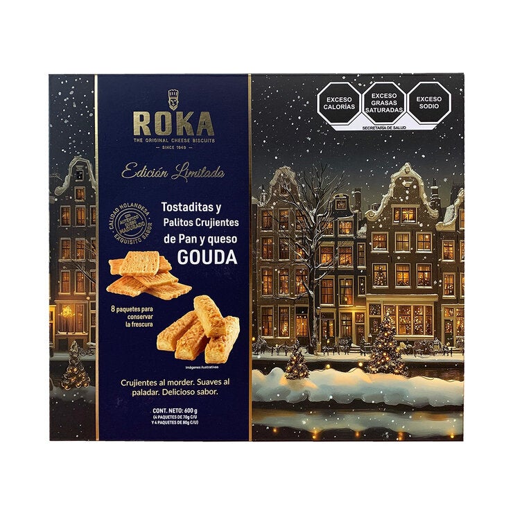 Roka Tostaditas y Palitos Crujientes de Pan y Queso Gouda 600 g — Imagen 1 de 3