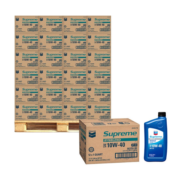 Chevron Pallet de Aceite 10W40 Semisintético, 84 piezas