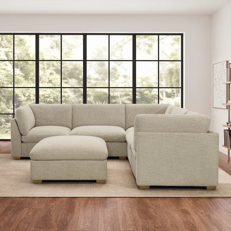Broyhill, Lockwood, Sofá Modular de Tela de 6 Piezas — Imagen 3 de 4