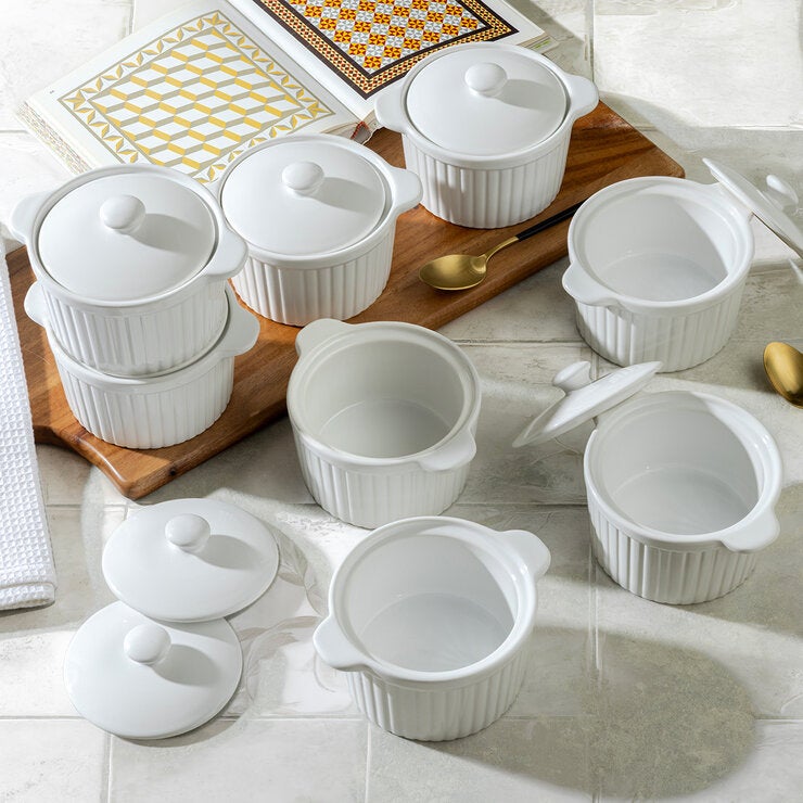 Signature Housewares Incorporated, 8 Ramequines de Cerámica con Tapa — Imagen 3 de 4