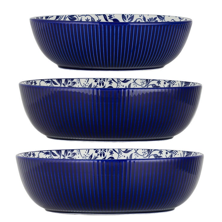 Signature Housewares Incorporated, Juego de Tazones de Cerámica Ovalados, 3 piezas — Imagen 2 de 4