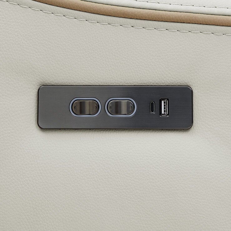 Aiden & Ivy, Mónica, Sofá Seccional Reclinable Eléctrico de Piel con Reposacabezas Eléctricos — Imagen 3 de 4