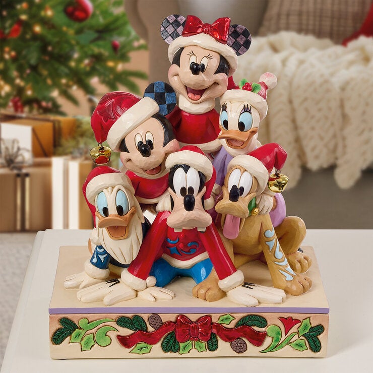 Jim Shore, Centro de Mesa Navideño con Figuras de Mickey y sus Amigos — Imagen 1 de 3