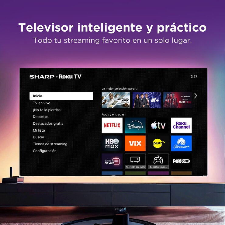 Sharp Pantalla 70" QLED 4K Roku TV 4T-C70JM6020U — Imagen 4 de 4