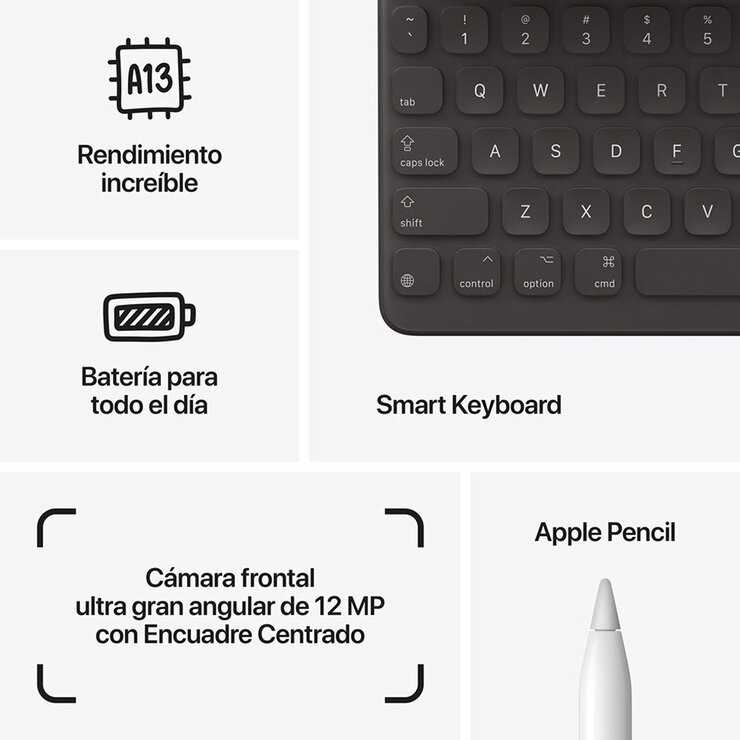 Apple iPad 10.2" Wi-Fi 64GB Gris Espacial (9ª Generación) — Imagen 3 de 4