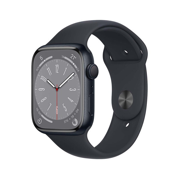 Apple Watch S8 (GPS) Caja de Aluminio Medianoche 45mm con correa deportiva color medianoche  — Imagen 1 de 4