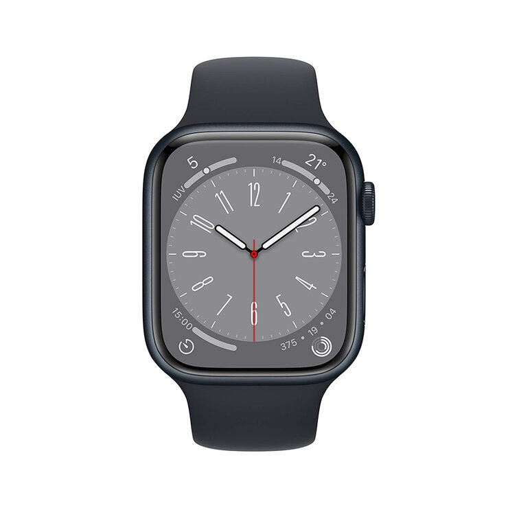 Apple Watch S8 (GPS) Caja de Aluminio Medianoche 45mm con correa deportiva color medianoche  — Imagen 2 de 4