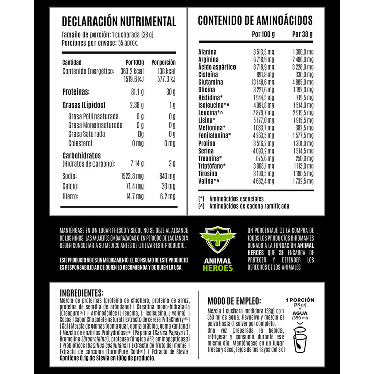 Birdman Falcon Performance Proteína Vegetal Sabor Chocolate 2.1 kg — Imagen 2 de 4