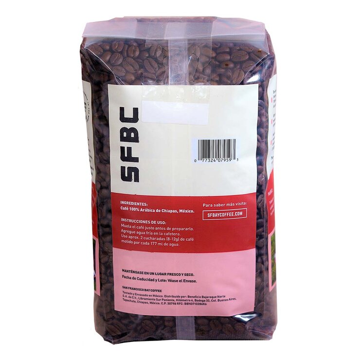  San Francisco Bay Coffee Mezcla Suprema Café en Grano de Chiapas 1 kg   — Imagen 2 de 4