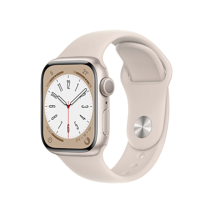 Apple Watch S8 (GPS) Caja de Aluminio Blanco Estrella 41mm con correa deportiva color blanco estrella  — Imagen 1 de 4