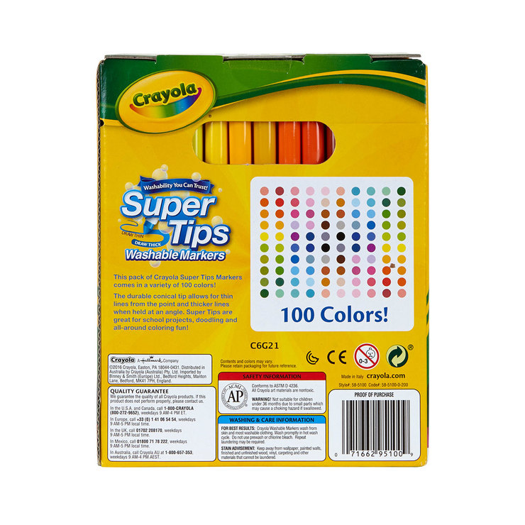 Crayola Marcadores Lavables 100 Colores — Imagen 2 de 4