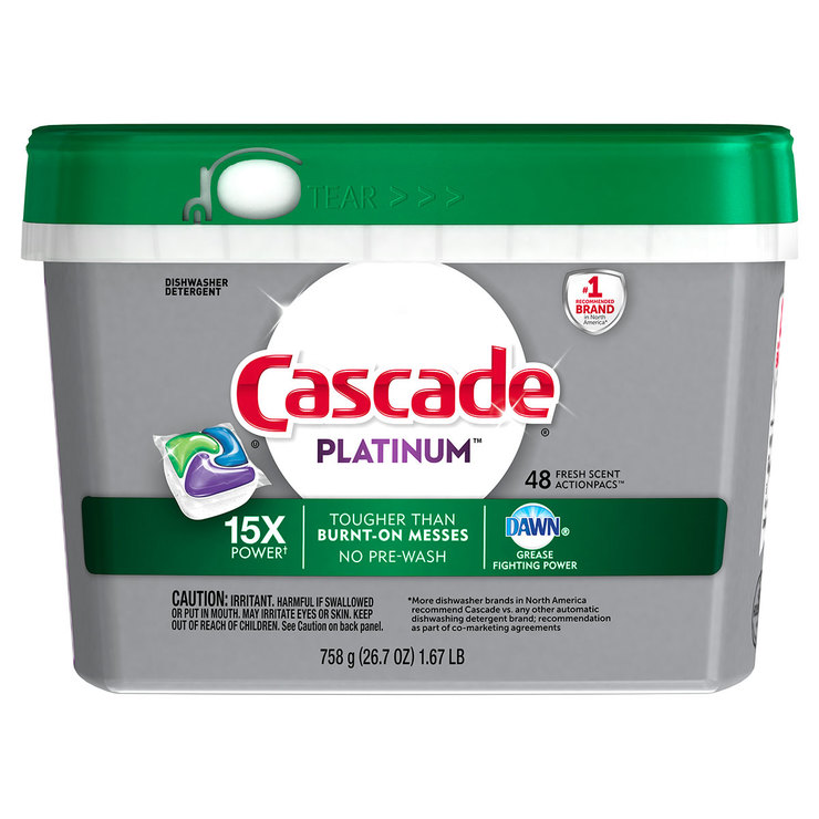 Cascade Platinum Detergente para Lavavajillas 48 pzas — Imagen 1 de 4