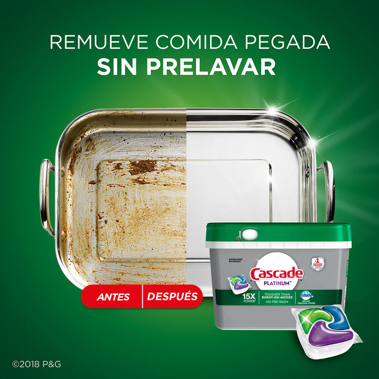 Cascade Platinum Detergente para Lavavajillas 48 pzas — Imagen 3 de 4
